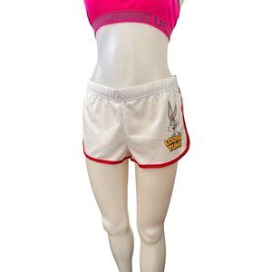 🌹Women ‘s Junior Shorts Size L LOONEY TUNES  White/Red